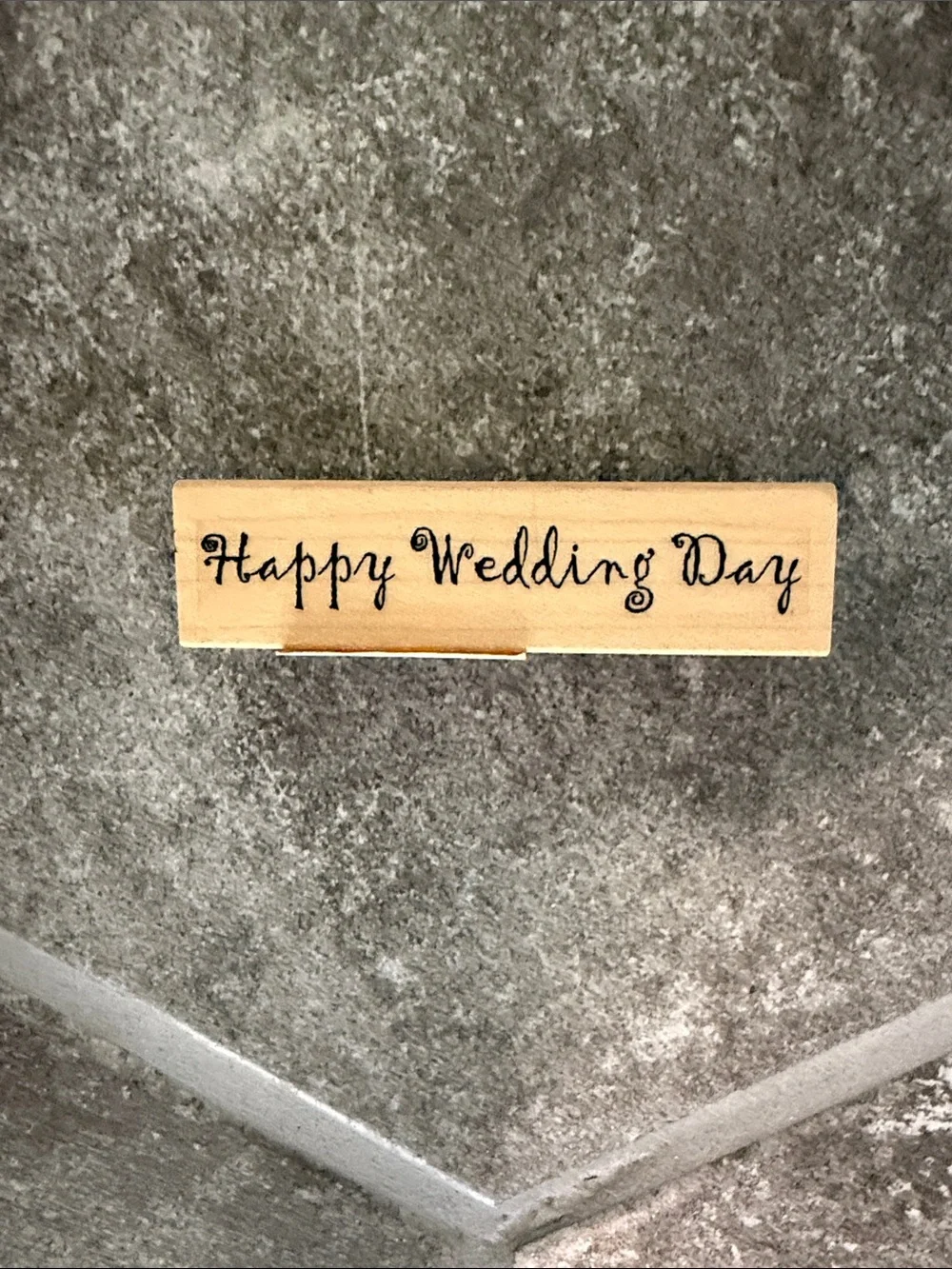 2 Stamp Set: Endless Creations Happy Wedding Day Wooden Stamp Set Bride & Groom